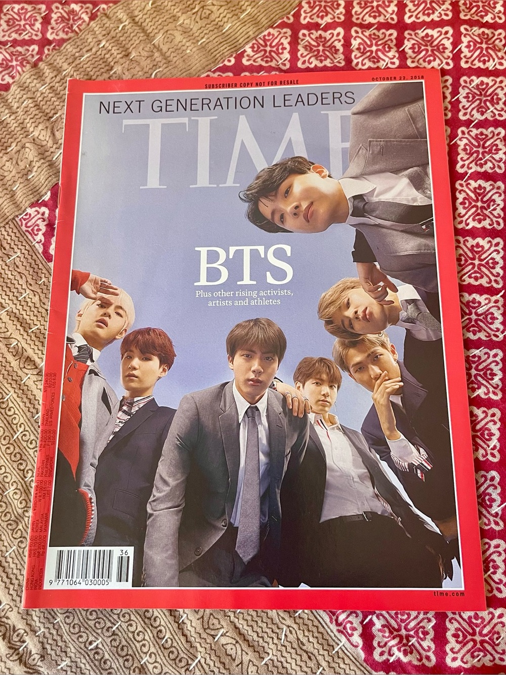 Authentic TIME Magazine Featuring BTS Asia Edition With Poster-Rare